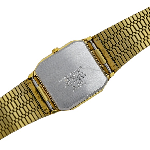 Citizen Vintage Gold Plated 1980's Tank Wrist Watch Quartz - Picture 7 of 8